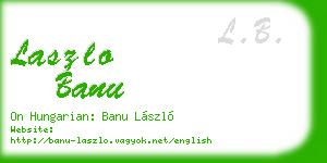 laszlo banu business card