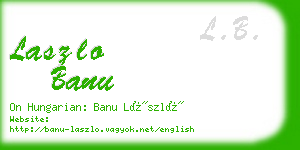 laszlo banu business card